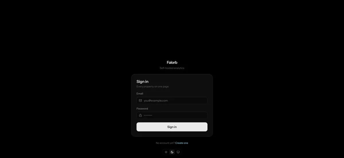 Sign in. Email and password through better-auth, with scrypt hashing, thirty-day sessions and rate limits that are on by default.